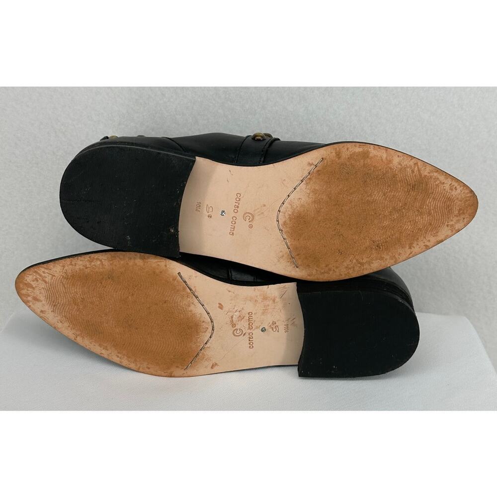 Corso Como Doon Leather Studded Side Buckle Strap Flat Heel Ankle Boots 10M - Picture 8 of 8